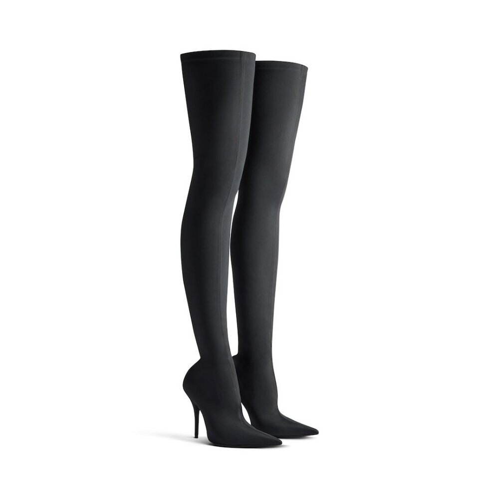 Balenciaga Women's Knife 110mm Over-the-knee Boot in Black AS NEW